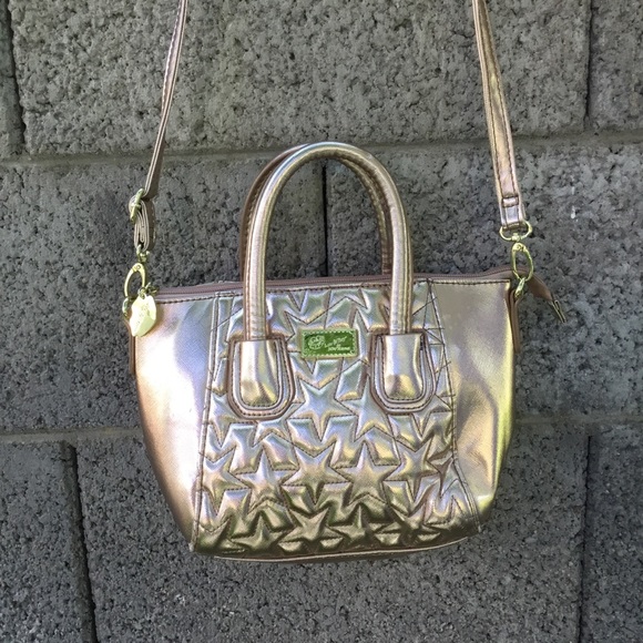 Metallic Rose Gold Betsy Johnson Crossbody - Picture 2 of 5